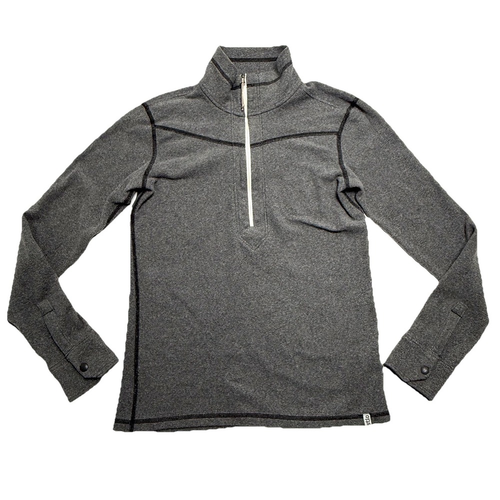 Stio Womens Pullover Sweatshirt Size XS Gray 1/2 Zip Mock Neck Gray Long Sleeve